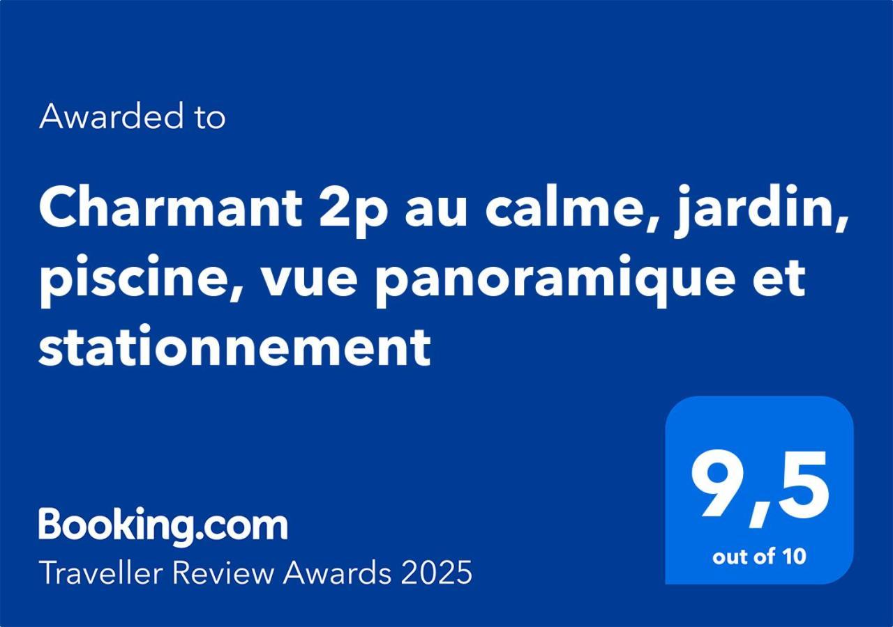 Charmant 2P Au Calme, Jardin, Piscine, Vue Panoramique Et Stationnement Вильнёв-Лубе Экстерьер фото